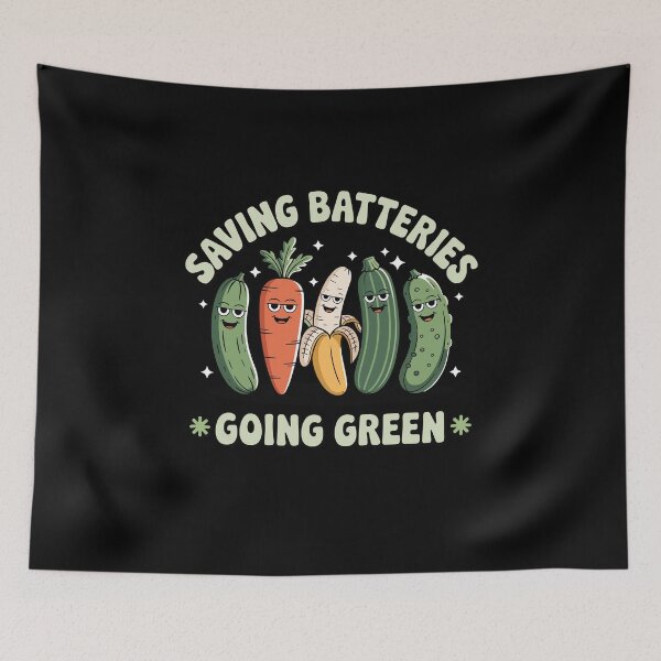 Item preview, Saving Batteries Going Green Funny Cucumbers designed and sold by Dressed For  Duty.