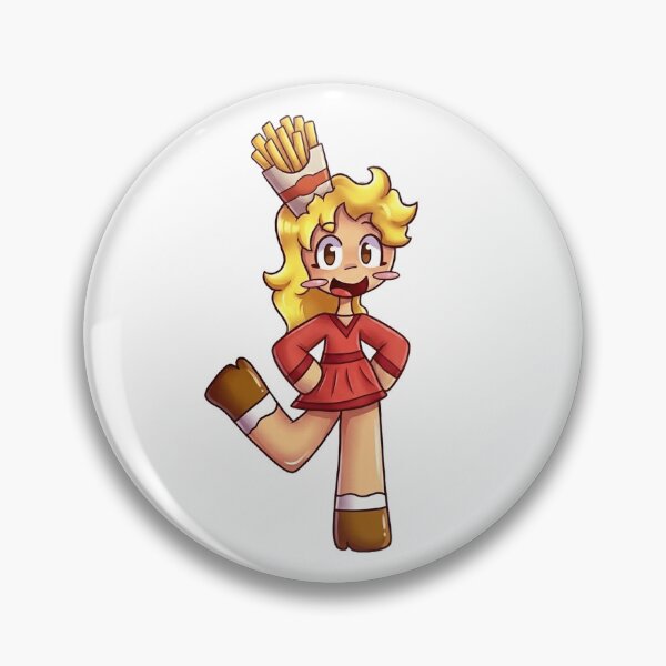 Item preview, Cute Chibi Girl French Fries Hair Cartoon Character designed and sold by Jullie999.