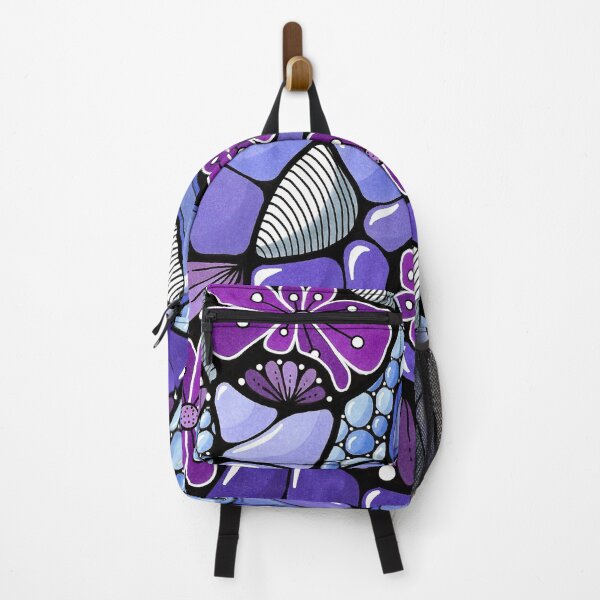 Item preview, Abstract Purple Floral Doodle Mosaic designed and sold by Doodleofnono.