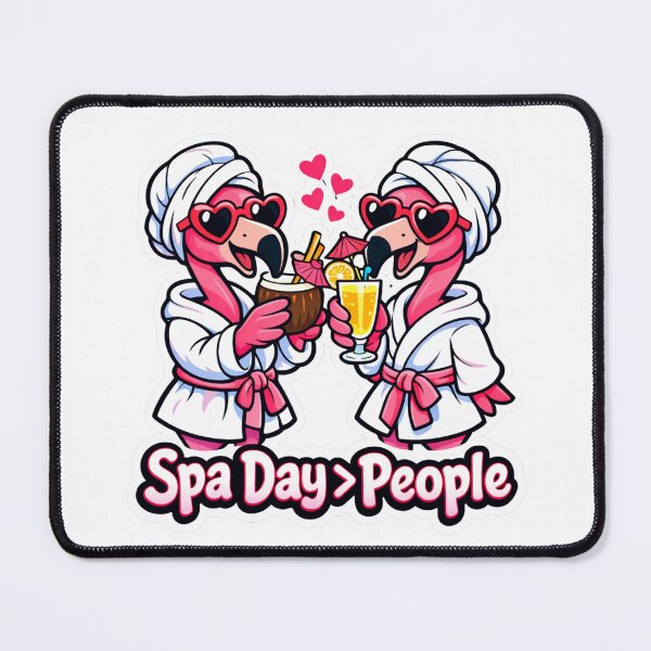 Item preview, Funny Flamingo Spa Day Bestie Sticker designed and sold by Gentlestate.
