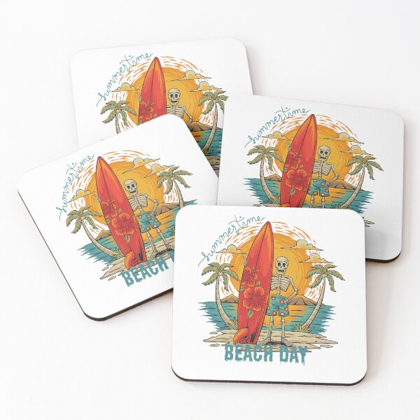 Item preview, Vintage 90s Skeleton Beach Vibe, Skeleton Surfer Summer Beach Day designed and sold by PatiMood.
