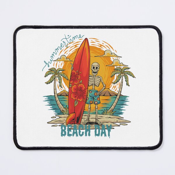 Item preview, Vintage 90s Skeleton Beach Vibe, Skeleton Surfer Summer Beach Day designed and sold by PatiMood.