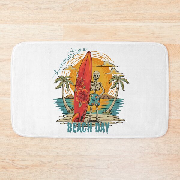 Item preview, Vintage 90s Skeleton Beach Vibe, Skeleton Surfer Summer Beach Day designed and sold by PatiMood.
