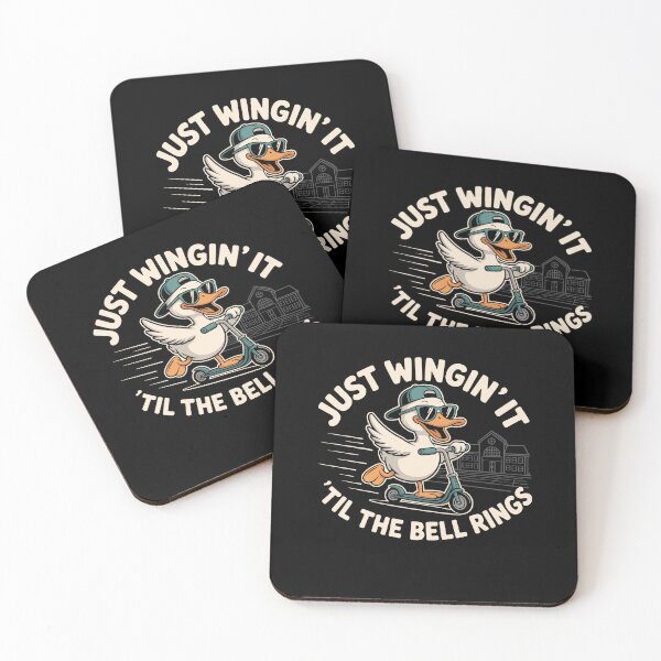 Item preview, Just Wingin' It 'Till Bell Ring Funny Goose Teacher designed and sold by Dressed For  Duty.