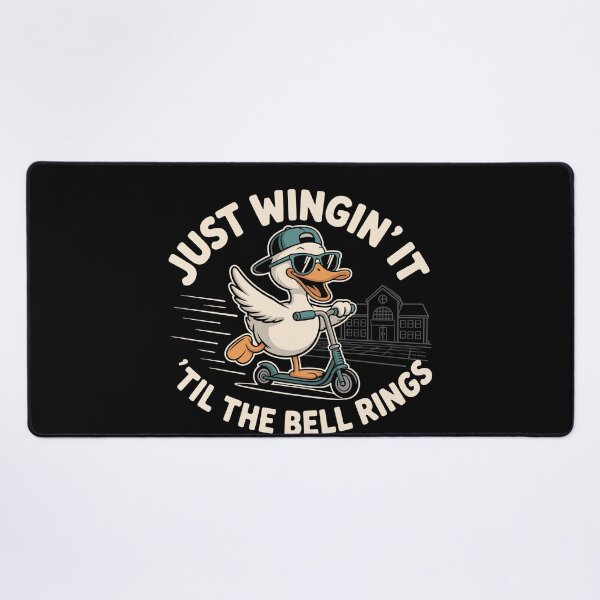 Item preview, Just Wingin' It 'Till Bell Ring Funny Goose Teacher designed and sold by Dressed For Duty.