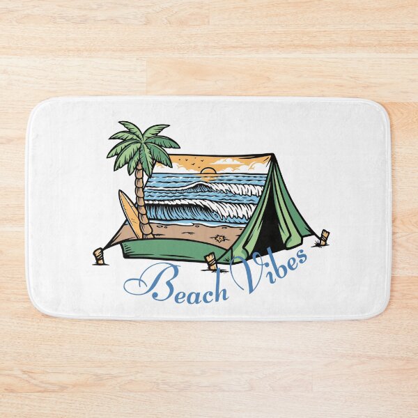 Item preview, Beach Camping Summer Vibes, Retro Surf Tent Ocean View designed and sold by PatiMood.