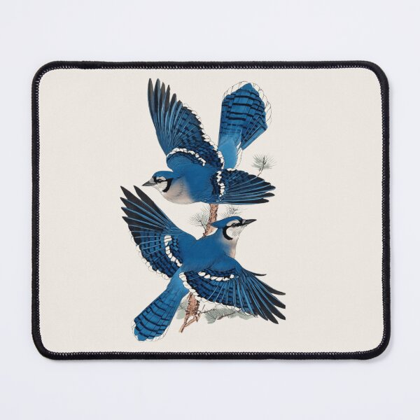 Item preview, Blue Jay Flight Japanese Woodblock Style Bird Art Print Ohara Koson designed and sold by BestVarieties.