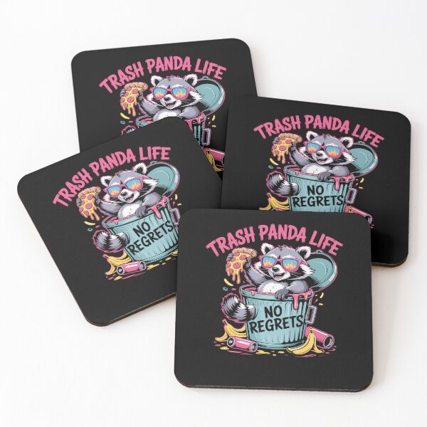 Item preview, Trash Panda Life No Regrets Raccoon Pizza Humor designed and sold by Dressed For  Duty.