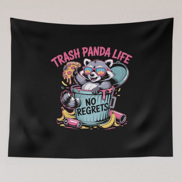 Item preview, Trash Panda Life No Regrets Raccoon Pizza Humor designed and sold by Dressed For  Duty.
