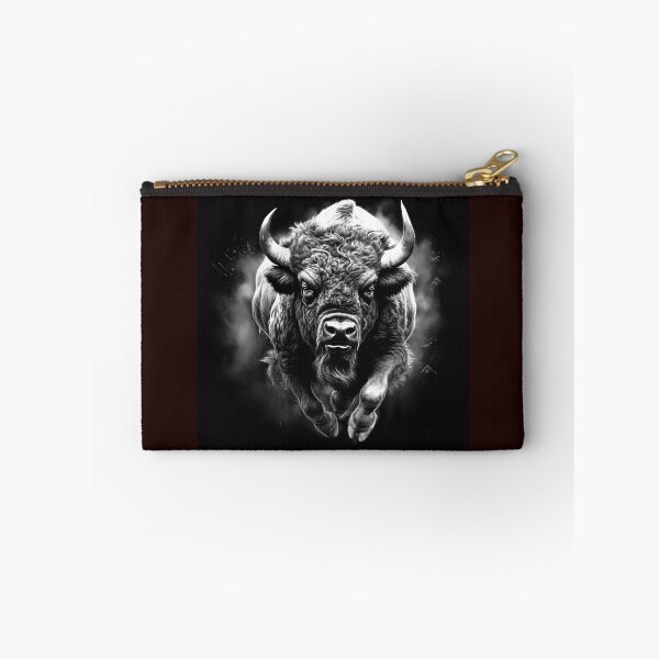 Aperçu de l'œuvre Illustration d'un bison américain chargeant sur fond noir. Illustration d'un boxer buffle de dessin animé sur fond noir. créée et vendue par inkoutninja.