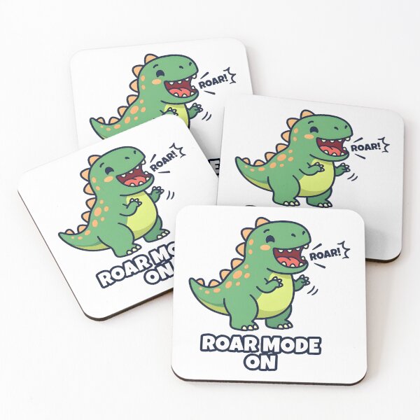Artikelvorschau, Niedliches Dinosaurier-T-Shirt mit Brüllmodus für Kinder – Lustiges Dino-Cartoon-Geschenk entworfen und verkauft von DIRTYSKETCHH.