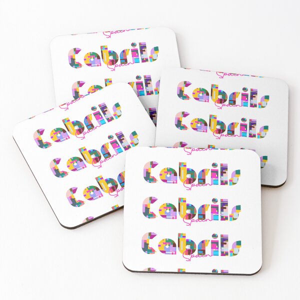 Item preview, Cabrils, Spain, Vibrant Abstract City Typography Art designed and sold by Wanderful-roads.