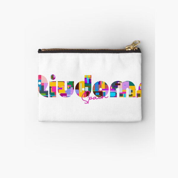Item preview, Riudoms, Spain, Vibrant Abstract City Typography Art designed and sold by Wanderful-roads.