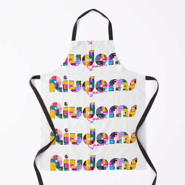 Item preview, Riudoms, Spain, Vibrant Abstract City Typography Art designed and sold by Wanderful-roads.
