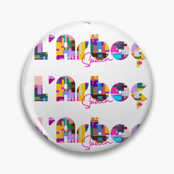 Item preview, L'Arboç, Spain, Vibrant Abstract City Typography Art designed and sold by Wanderful-roads.