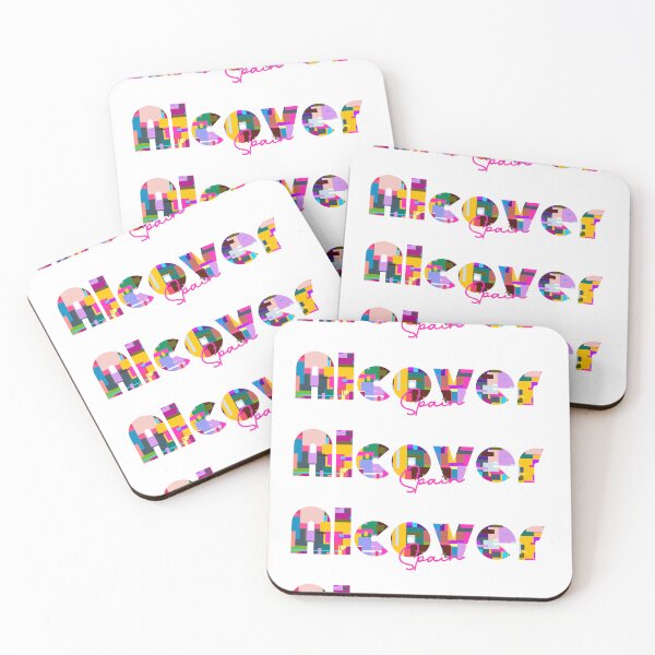 Item preview, Alcover, Spain, Vibrant Abstract City Typography Art designed and sold by Wanderful-roads.
