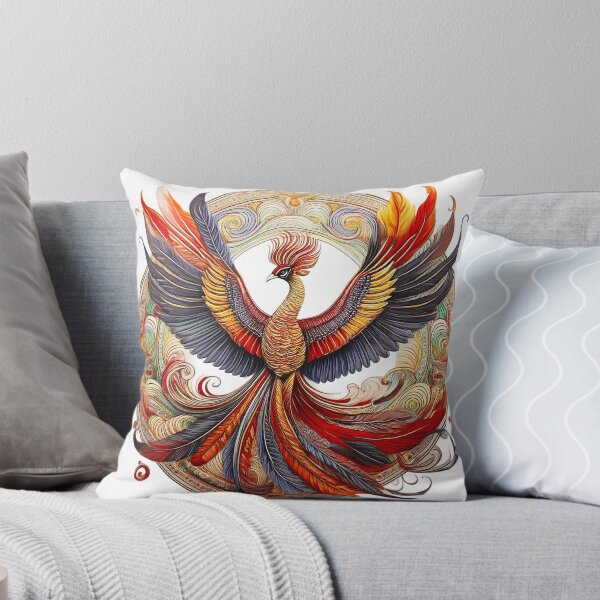 Item preview, “Colorful Phoenix Mandala Boho Folk Illustration” designed and sold by Radhamadhaba Pattachitra Vibes”.