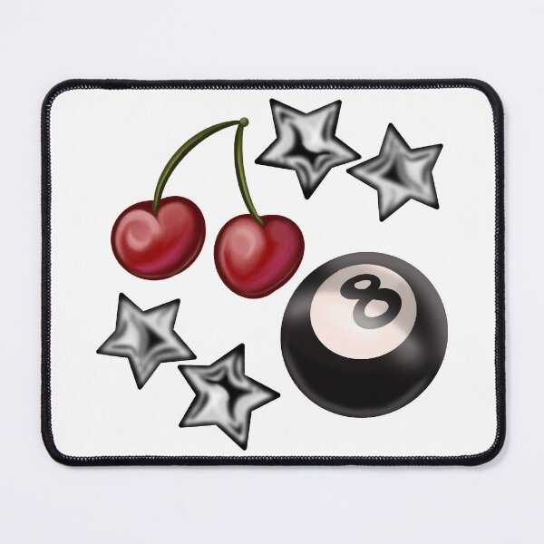 Item preview, Red Cherry Lucky 8 Chrome Stars designed and sold by issie kate.