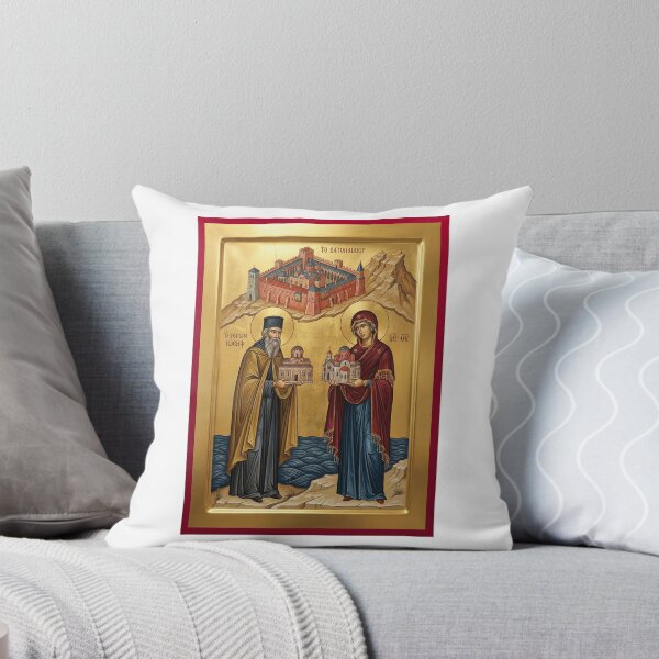Artikelvorschau, Josif of Vatopedski and the Holy Mother of God of Pantanas, orthodox icon entworfen und verkauft von ikonesrb.