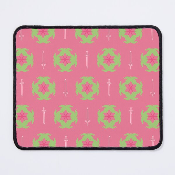 Item preview, Flower Knight Pattern - Blossom Pink and Grass Green designed and sold by Daniel Bevis Design.