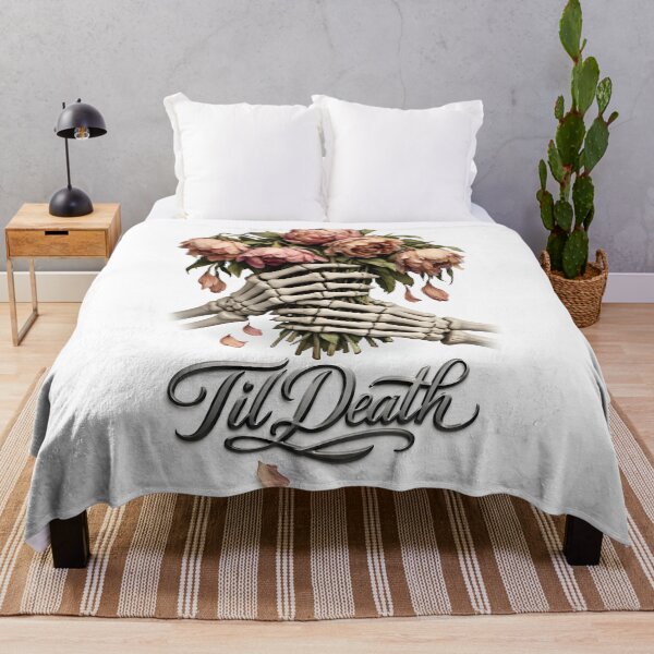 Item preview, Skeletal Embrace: Til Death Wilted Peonies Fine-Line Illustration designed and sold by Studio77-Gothic.