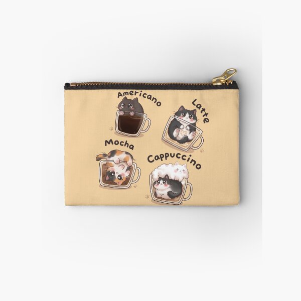 Item preview, Cute Kawaii Coffee Cats - Americano Latte Mocha Cappuccino designed and sold by RosetteArtists.