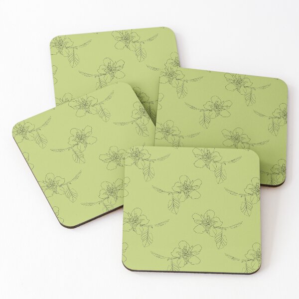 Item preview, Minimal Floral Line Art Pattern. Sage Green Botanical Aesthetic designed and sold by Anastasiia Yurevych.