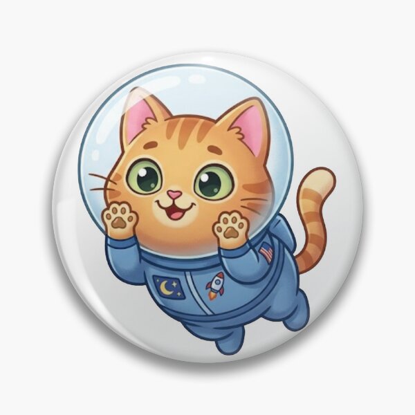 Item preview, Cute Space Explorer Kawaii Astronaut Ginger Cat designed and sold by CozyAStudio.