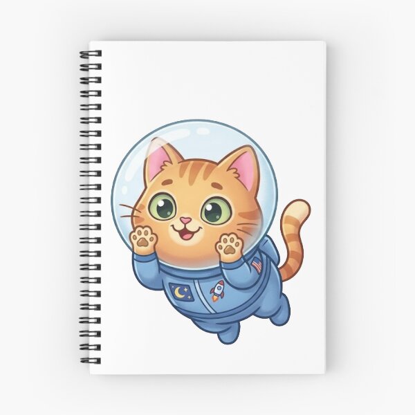 Item preview, Cute Space Explorer Kawaii Astronaut Ginger Cat designed and sold by CozyAStudio.