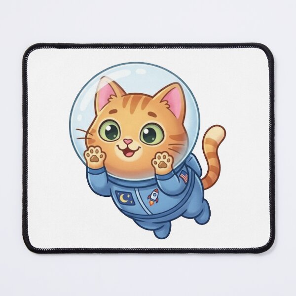 Item preview, Cute Space Explorer Kawaii Astronaut Ginger Cat designed and sold by CozyAStudio.