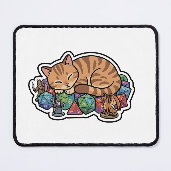 Item preview, Cozy Cat on D&D Dice Hoard - Cute RPG Sticker designed and sold by THELOREAN.