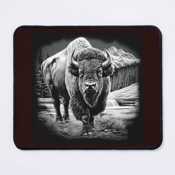Item preview, American Bison by Mountain Lake Illustration designed and sold by inkoutninja.