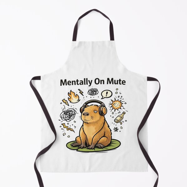 Item preview, Funny Capybara Introvert Headphones Sticker designed and sold by Gentlestate.