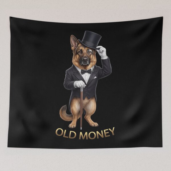 Item preview, Old Money German Shepherd Gentleman Luxury Design designed and sold by Ovitees.
