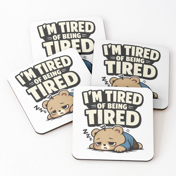 Item preview, I’m Tired of Being Tired Sticker | Exhausted Relatable Mood designed and sold by TheLazyVibe.