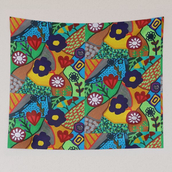 Item preview, Whimsical Floral Landscape designed and sold by SueGhoshArt.