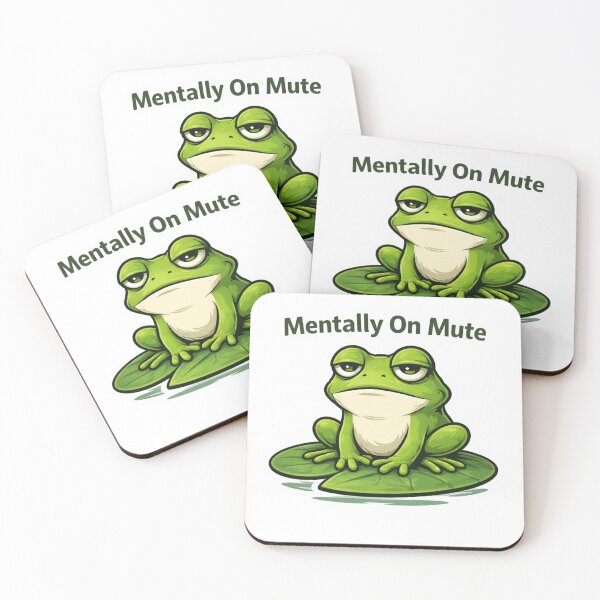 Item preview, Funny Frog Tired Introvert Gift Sticker designed and sold by Gentlestate.