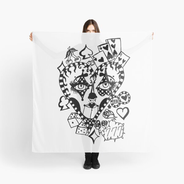 Item preview, Greyscale Tattoo Style Gambling Theme Circus Clown designed and sold by KayTurtless.