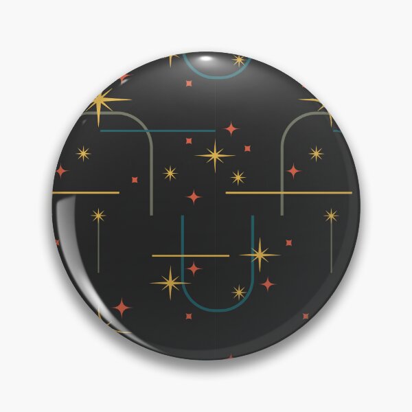 Item preview, Mid Century Modern Cosmic Starburst - Retro Celestial Seamless Pattern designed and sold by Luckymoon2000.