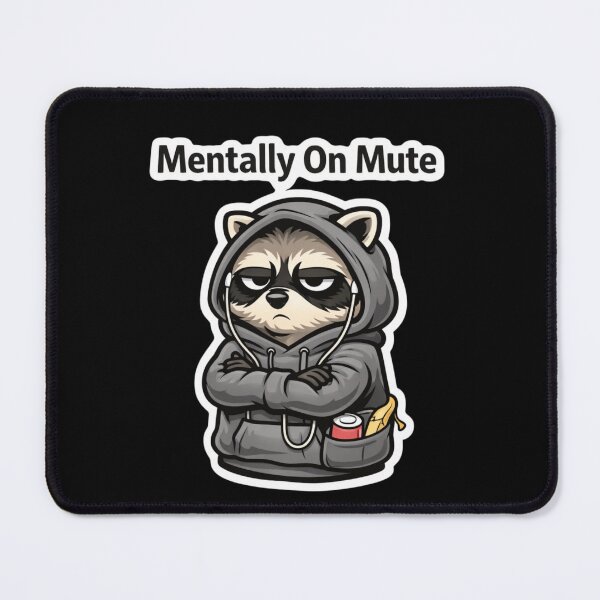 Item preview, Funny Raccoon Introvert Hoodie Sticker designed and sold by Gentlestate.
