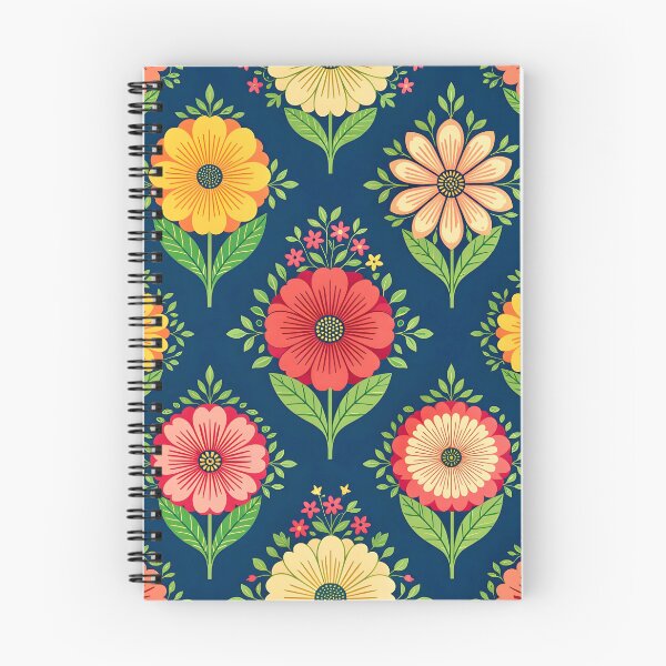 Item preview, 70s vibrant fabric floral pattern designed and sold by Ponted.
