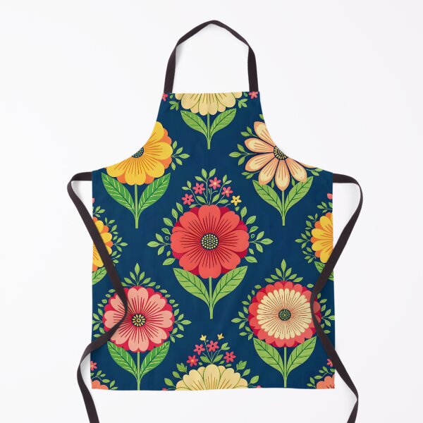 Item preview, 70s vibrant fabric floral pattern designed and sold by Ponted.