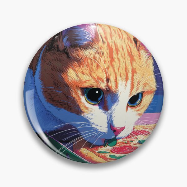 Item preview, Cautious Orange Cat Eating Pizza Cute Funny Cat Aesthetic designed and sold by Meow-Attitude.