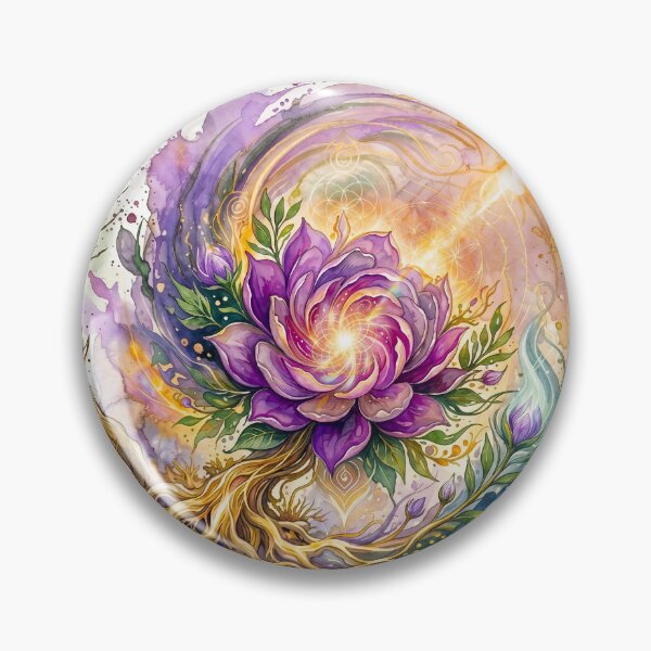Item preview, Crown Chakra Watercolor Hyper-Bloom Enlightenment & Mental Stillness designed and sold by The Sensing Room.