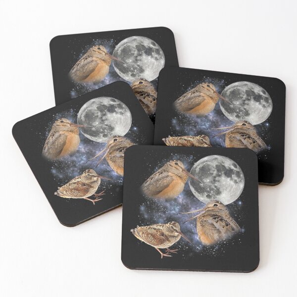 Item preview, Three Meep Bird American Woodcock Moon designed and sold by ZalcArtStore.