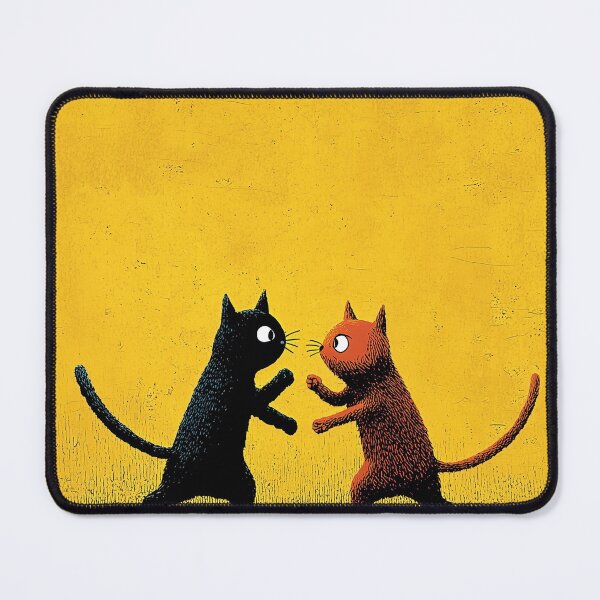 Item preview, Cute Fighting Cats Funny Playful Cat Duo Kawaii Design designed and sold by Meow-Attitude.