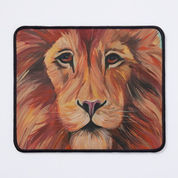 Item preview, Majestic Lion in Fiery Reds and Oranges designed and sold by Agnieszka Gajewska art.