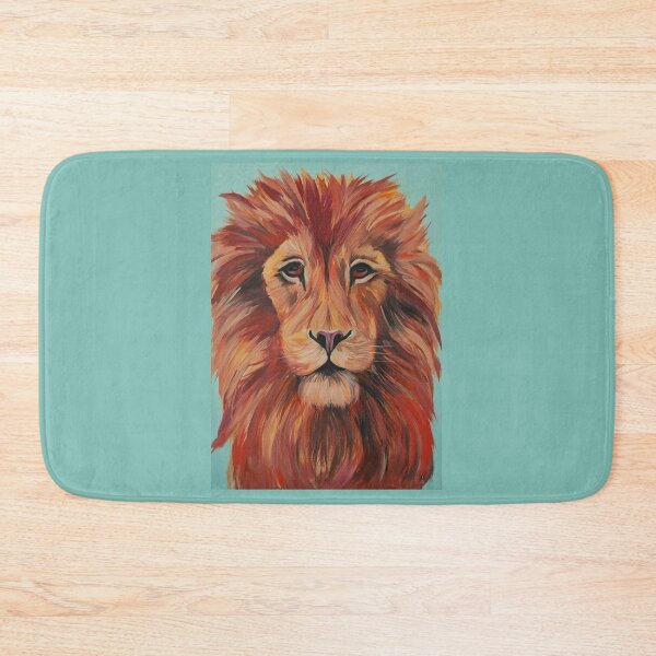 Item preview, Majestic Lion in Fiery Reds and Oranges designed and sold by Agnieszka Gajewska art.