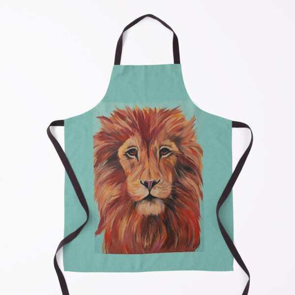 Item preview, Majestic Lion in Fiery Reds and Oranges designed and sold by Agnieszka Gajewska art.