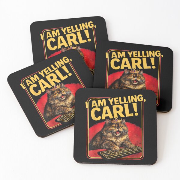 Item preview, I Am Yelling, Carl! Funny Donut Cat  designed and sold by ZalcArtStore.